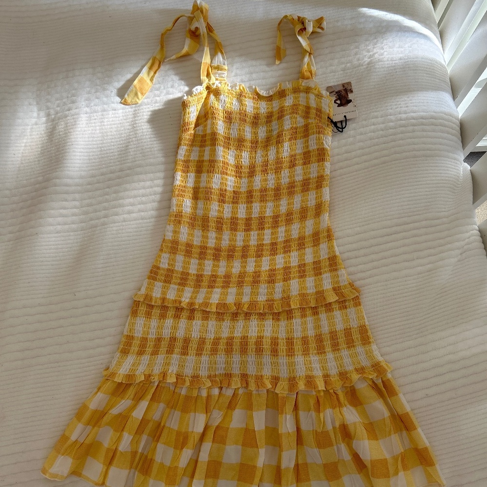 Gingham patterned dress